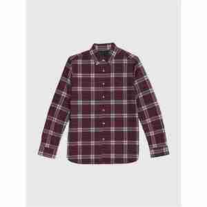 Tommy Hilfiger Brushed Plaid Button Up Shirt